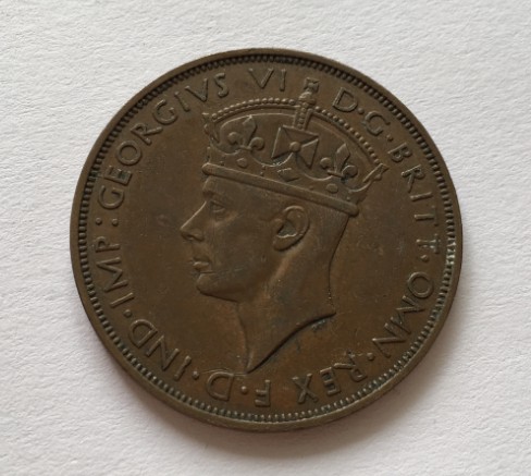 泽西岛1947年1/12先令铜币
